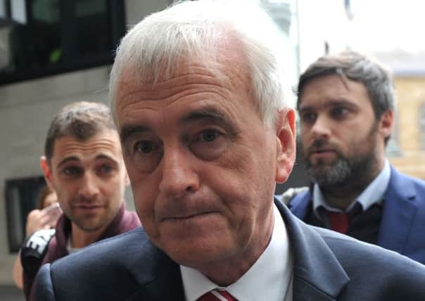 John McDonnell outlined his concerns in a letter to Chancellor Philip Hammond