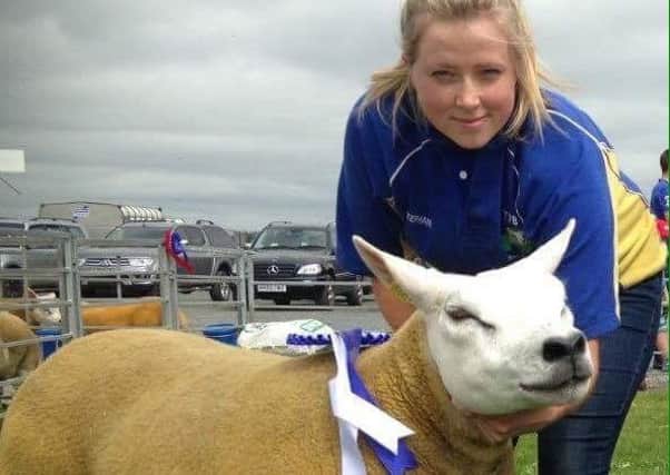 The Reserve Texel Champion at Saintfield Show exhibited by Stephanie McCollam