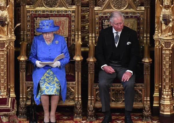 The Queen and the Prince of Wales at the formal State Opening of Parliament
