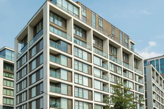 General view of flats in the Kensington Row development, in Kensington, west London, where some residents affected by the Grenfell Tower disaster are to be re-housed.