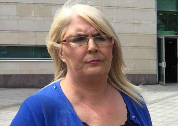 Kathleen Arkinson, sister of murdered Northern Ireland schoolgirl Arlene Arkinson, outside Belfast Coroner's Court where she has launched a stinging attack on An Garda Siochana, accusing the force of obstructing her inquest