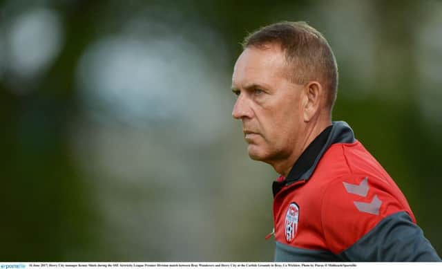 Derry City manager Kenny Shiels expects a positive reaction from his players as they prepare for the visit of leaders, Cork City.