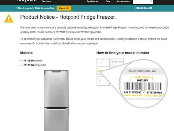 Police revealed the Grenfell Tower fire started in a faulty fridge-freezer manufactured by Hotpoint