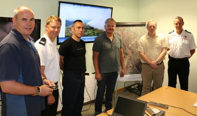 From left to right: Henri Schol, forensic investigator at the Dutch police, Richard Campbell, Watch Commander NIFRS, Craig Hope, South Wales Fire Service, Henri Zeevalkink, wildfire investigator specialist, Colum McDaid, NIEA, and Andy Black, Assistant Group Commander NIFRS