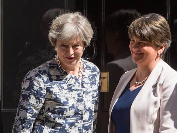 Prime Minister Theresa May with DUP leader Arlene Foster