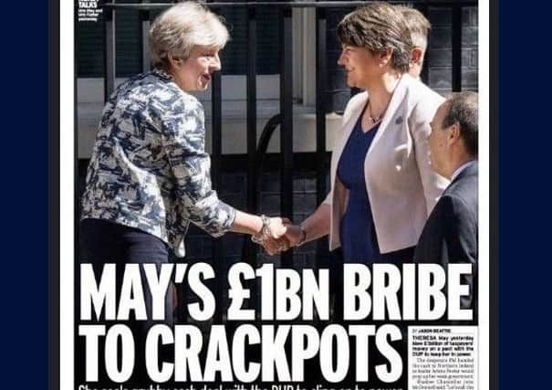 Image of the Daily Mirror's front page, GB edition, from 27-06-17