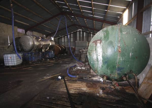 16/3/2011: An image of a fuel laundering plant in Crossmaglen, south Armagh. It was said to be the biggest in Northern Ireland at the time. It is unconnected with any of the cases set out below.