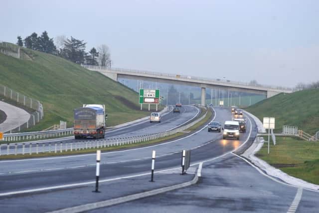 Traffic moving swiftly along the A4 carriageway between Dungannon and Ballygawley not long after it opened in late 2010, one of the key single carriageway roads in Northern Ireland to be upgraded.