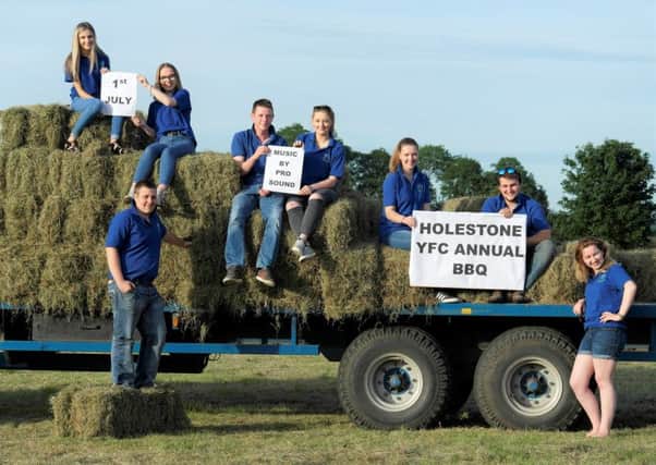Members of Holestone YFC are looking forward to their barbecue