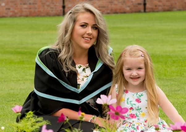 Queen's University graduate Emma Carson and daughter Amy