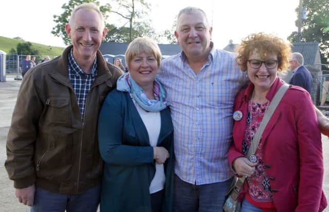Pictured at Richard Beattie's Barn Dance are Mr and Mrs Crockett and Mr and Mrs Craig