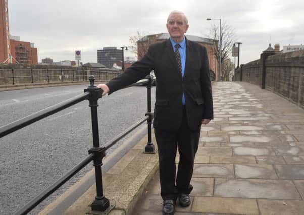 Billy Dickson who is campaigning to save the old Boyne Bridge in the Sandy Row area of Belfast