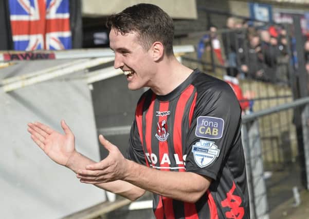 Josh Robinson celebrating a win in 2016 as a Crusaders player. Pic by PressEye Ltd.