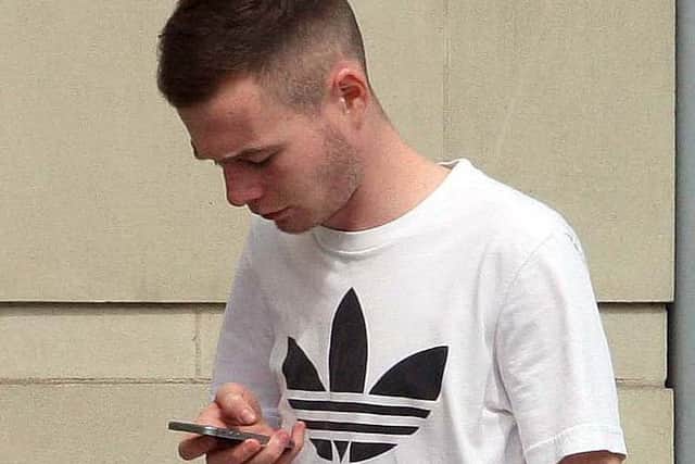 Kevin O'Neill leaves Belfast Magistrates' Court after his appearance on Monday