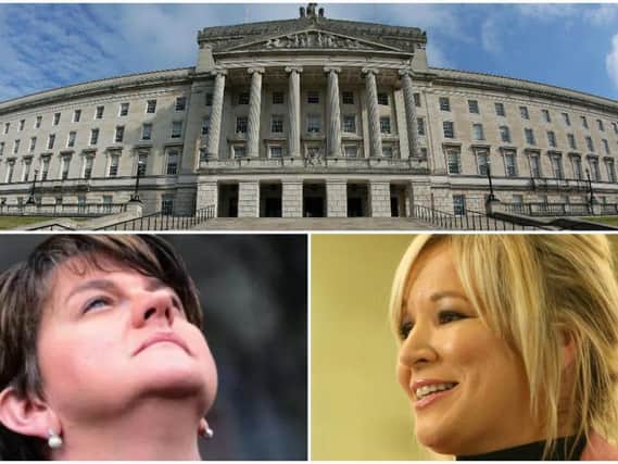 DUP leader Arlene Foster and Sinn Fein's leader in Northern Ireland, Michelle O'Neill
