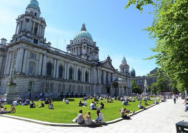 Belfast City hall and its grounds pictured on a sunny day in June.
Photo Arthur Allison/Pacemaker Press