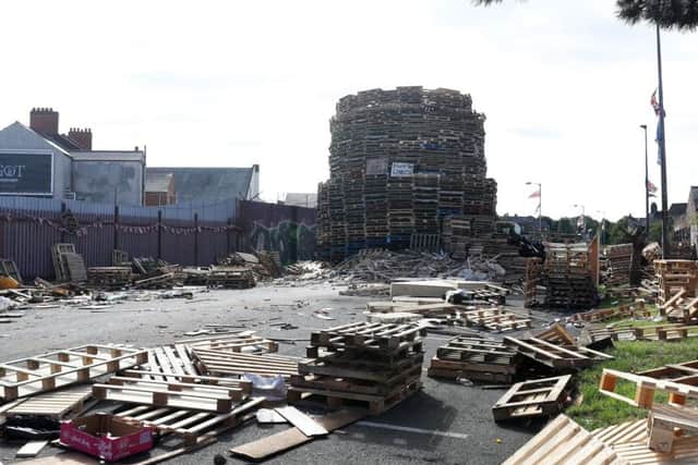 Ravenscroft Avenue car park/Bloomfield Walkway bonfire site on Saturday