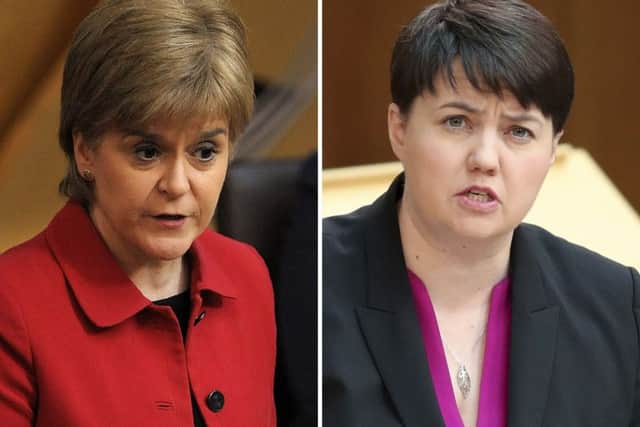 Nicola Sturgeon (left) and Scottish Conservative party leader Ruth Davidson