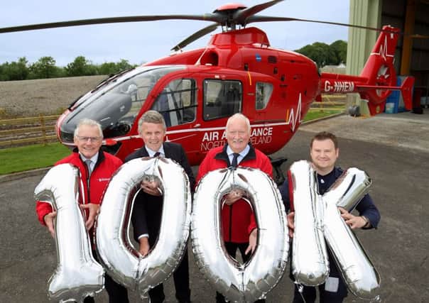 The Ulster Farmers Union is gearing up to mark its centenary year in 2018. The year will focus on recognising the contributions of members, the achievements of the Union, and aiming to raise Â£100,000 for Air Ambulance NI - a life-saving emergency service that will be a major benefit to farmers and rural communities. Pictured is UFU president Barclay Bell with the Air Ambulance NI (AANI) team.