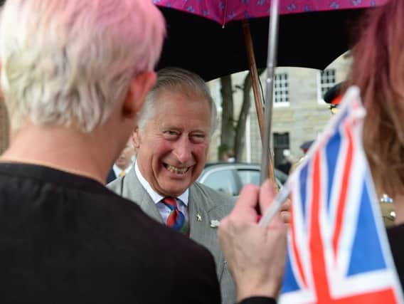 The Prince of Wales leaves following a tour of The Regimental Museum of the Royal Welsh, in Brecon, Wales. PRESS ASSOCIATION Photo. Picture date: Tuesday July 11, 2017. See PA story ROYAL Charles.