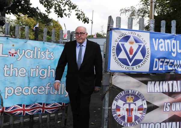 Spencer Beattie on a visit to the Twaddell protest camp last year