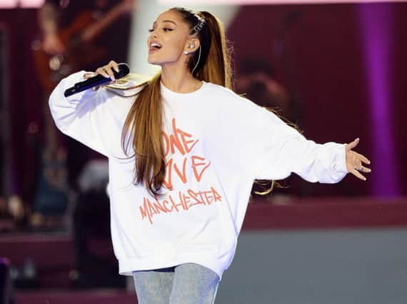 Ariana Grande performing during the One Love benefit concert for the victims of the Manchester Arena terror attack (One Love Manchester/PA)