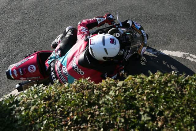 James Cowton on the Kawasaki of the McAdoo family from Cookstown was runner up in the 650cc race at the Southern 100