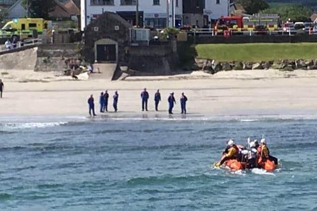 Larne RNLI was involved in the multi-agency rescue of the cyclist