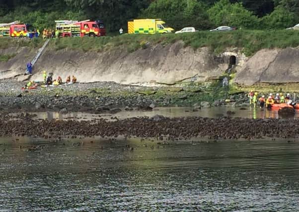 The man fell between 12 and 15ft from the Coast Road north of Ballygally