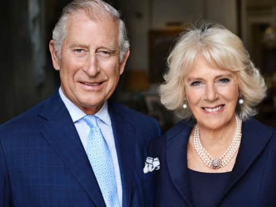This photograph of the Prince of Wales and the Duchess of Cornwall, taken by Mario Testino, has been released by Clarence House to mark the Duchess's 70th birthday. The picture was taken in May 2017 in the Morning Room at Clarence House.