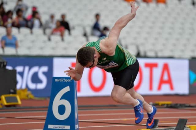Jason Smyth of Ireland competing in the Men's 200m T13 heats