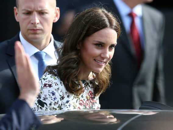 The Duchess of Cambridge visits the Gdansk Shakespeare Theatre on the second day of a three-day tour of Poland