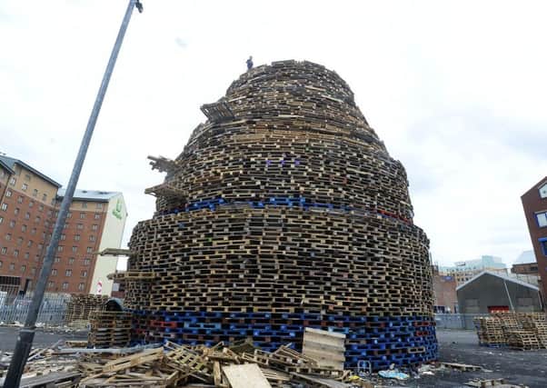 The Housing Executive owns the land at Hope Street where the Sandy Row bonfire has been located for the past number of years