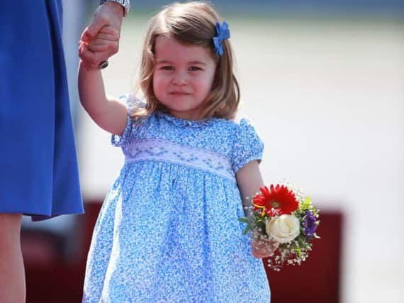 Princess Charlotte arriving at Berlin Airport in Germany