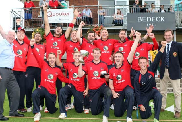Waringstown celebrate their Twenty20 Cup final triumph