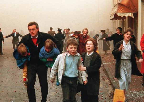 The Enniskillen Poppy Day massacre. In 1987 the IRA blew up a building at a Remembrance Day service which killed 11 people who were standing in and around the area.