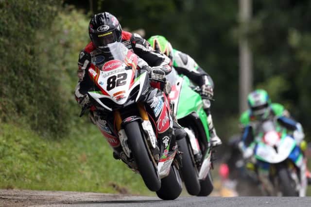 Derek Sheils finished as the runner-up in the feature 'Race of Legends' at Armoy behind Michael Dunlop in 2016.