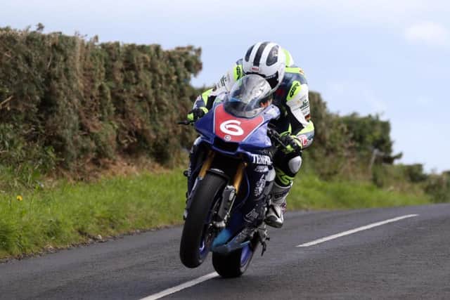 William Dunlop was second fastest on the Temple Golf Club Yamaha R1.