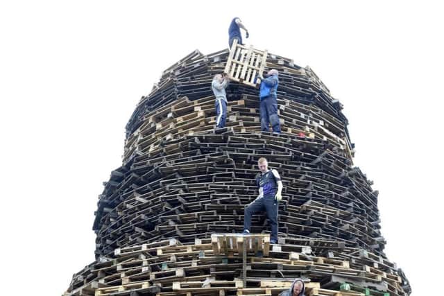 An Eleventh Night bonfire in Belfast.
Picture: Arthur Allison/Pacemaker.