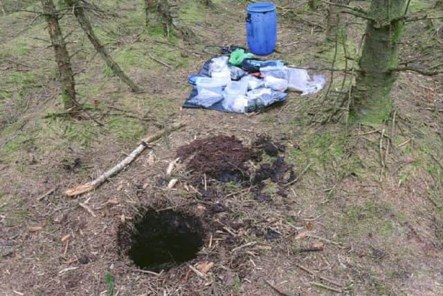 An underground hide found in the forest in County Antrim.