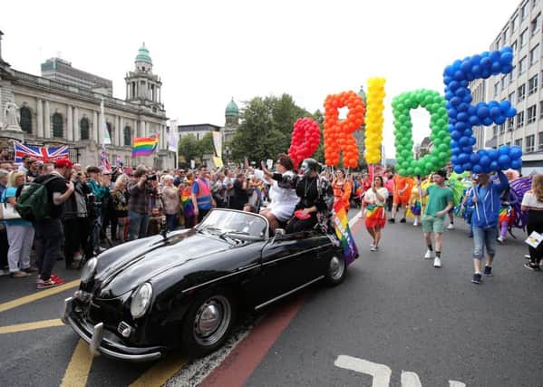 The Belfast Pride Festival 2016

, the annual event in Belfast city centre celebrating Northern Ireland's LGBT community.

Photo by Kelvin Boyes / Press Eye