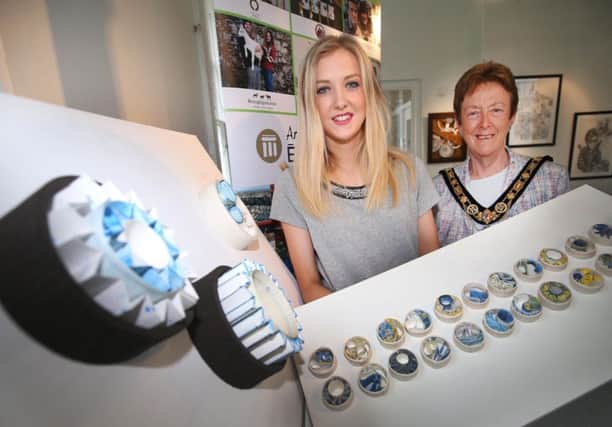 Caroline Getty pictured with Mayor of Causeway Coast and Glens Joan Baird .PICTURE KEVIN MCAULEY/MCAULEY MULTIMEDIA