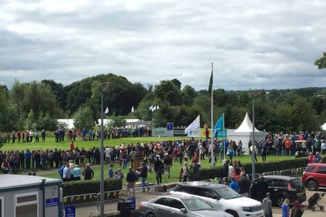 Crowds at the 1st tee last year.