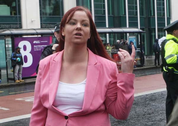 Independent councillor Jolene Bunting addressed the anti terror rally