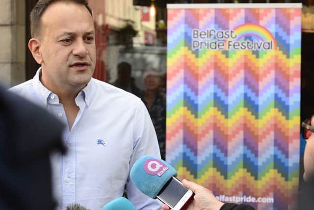 Leo Varadkar during a visit to Gay Pride in Belfast recently

.