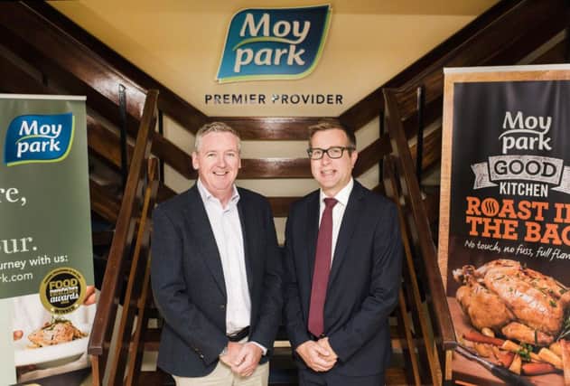 Andrew Richards, Moy Park commercial director UK & RoI, pictured with Ulster Business editor David Elliott