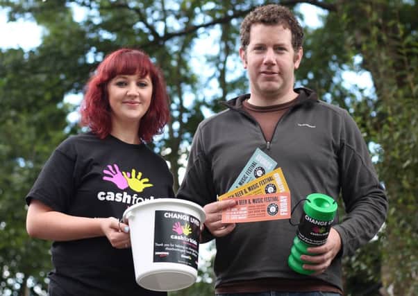 Therese Maguire (Cash For Kids) and Owen Scullion (Hilden Brewery) announce their charity partnership for the 2017 Hilden Beer & Music Festival.