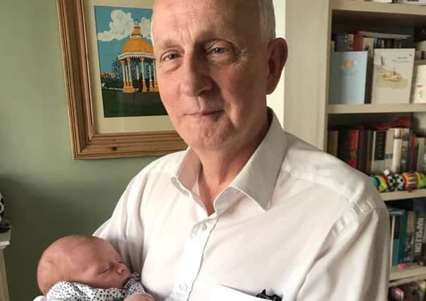 Alex Kane, with his new born baby Independence.  Alex turned 62 on Sunday August 13 2017.