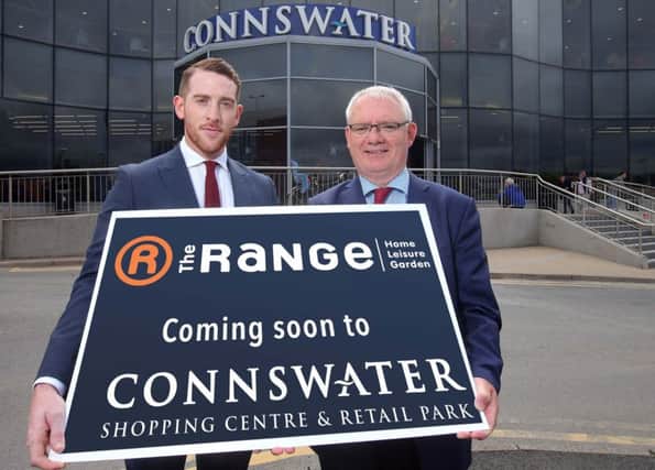 Brendan Boyd, director of Alfred Street Properties and Gerry Monaghan, manager of Connswater Shopping Centre