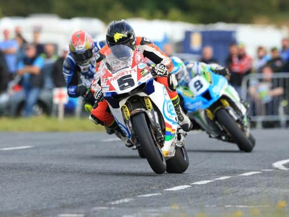 Bruce Anstey won the feature Superbike race at the MCE Ulster Grand Prix.